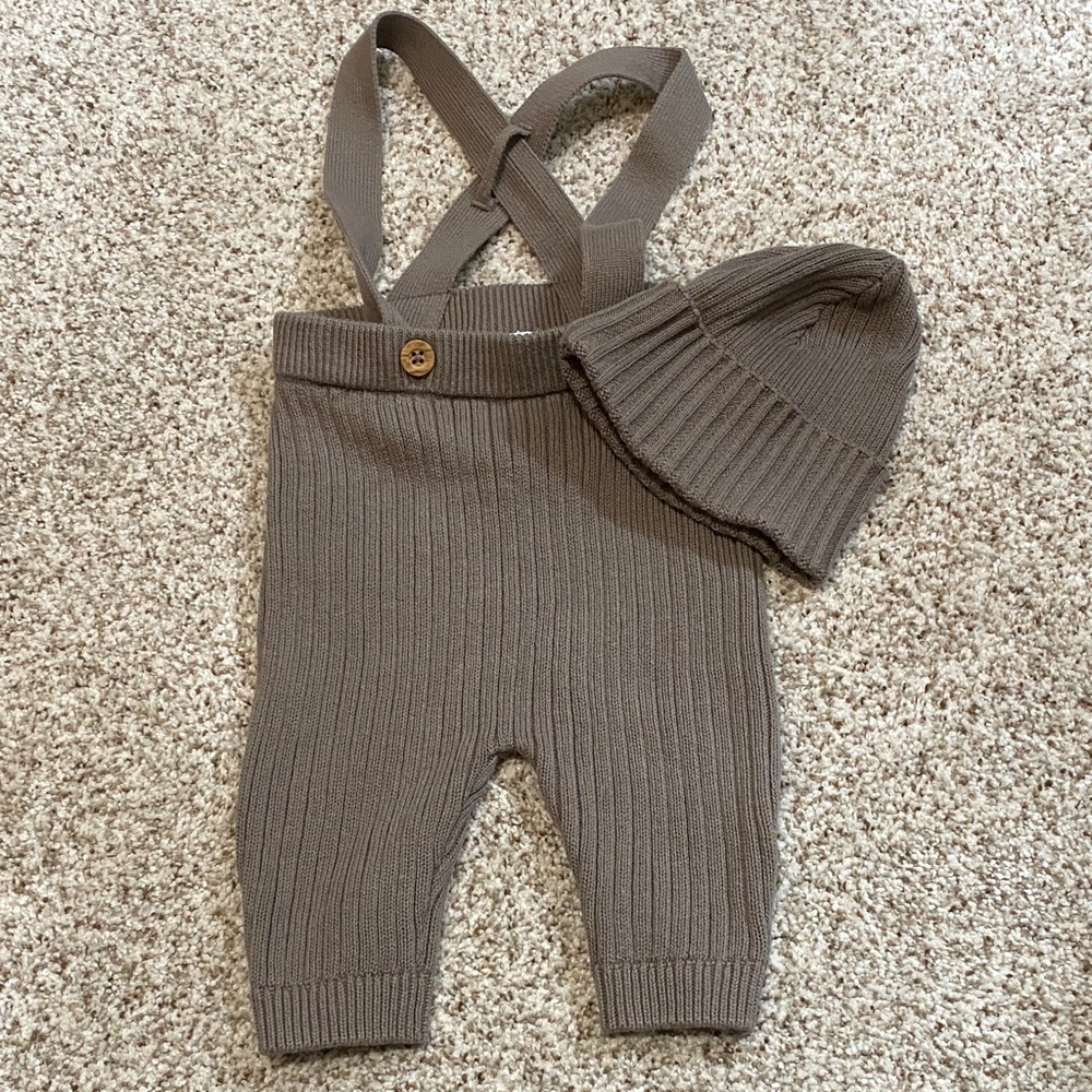 Carter's Taupe Knit Baby Outfit